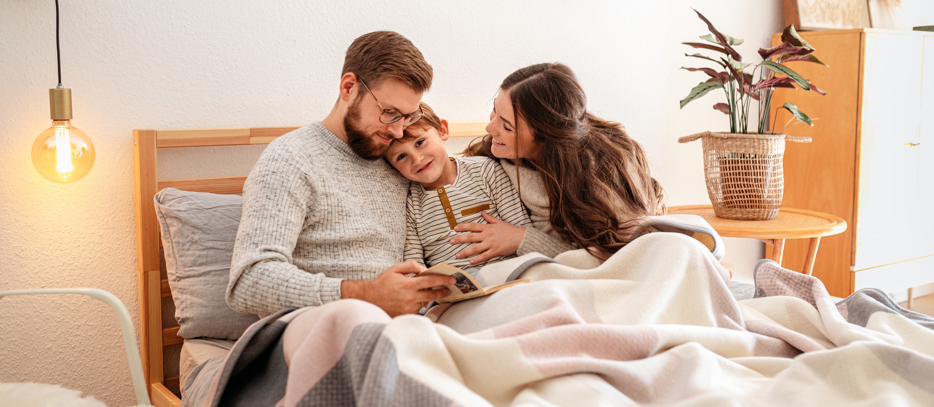 Kuscheldecke Pastell Karo_Familie